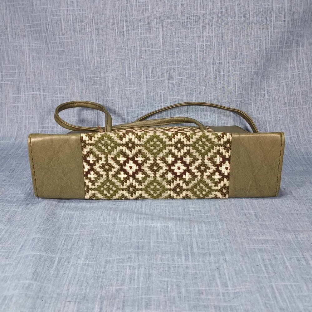 1960's Olive with Welsh Fabric Structured Purse - Picture 7 of 9